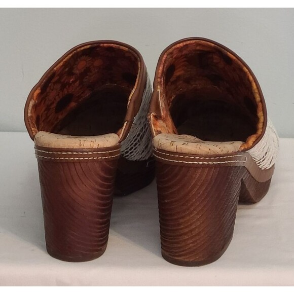 Korks By Kort Ease Nora Slip On Crochet Lace Detail Clog Mule Womens 11M 3" Heel - Picture 5 of 12